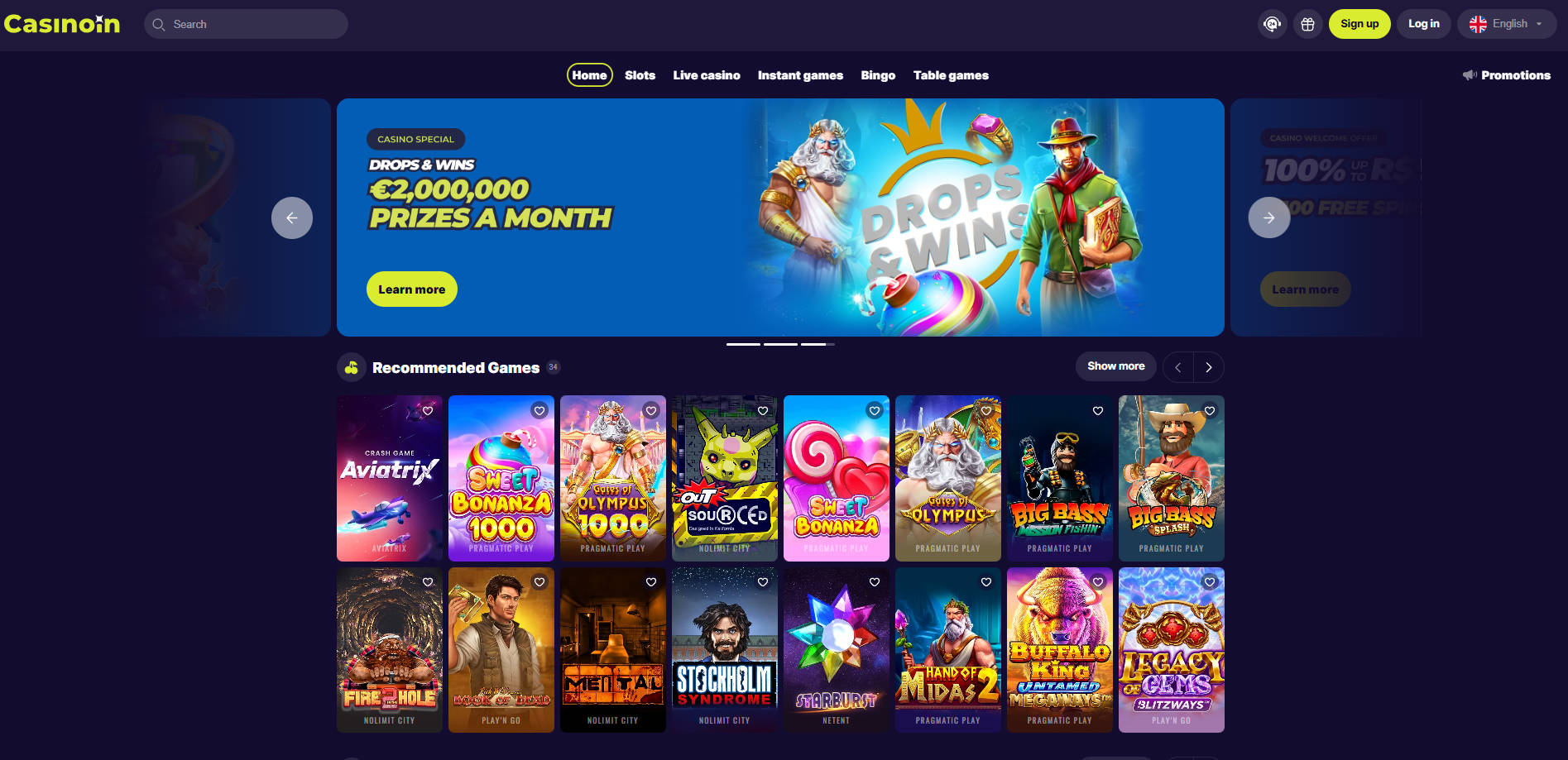 Casinoin Homepage